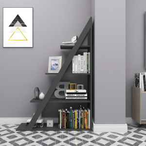 Libreria moderna soggiorno design colonna 100xH150 cm antracite Solan