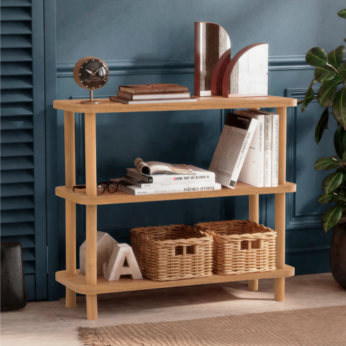 Libreria moderna mobile multiuso 80xH75 cm rovere Soren