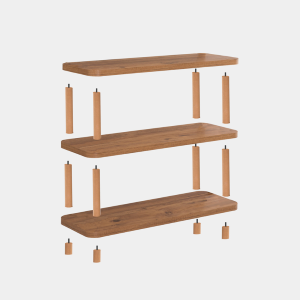 Libreria moderna mobile multiuso 80xH75 cm rovere Soren