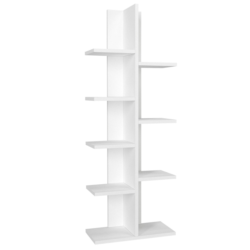 Libreria moderna soggiorno design colonna 45xH121 cm bianco Arven