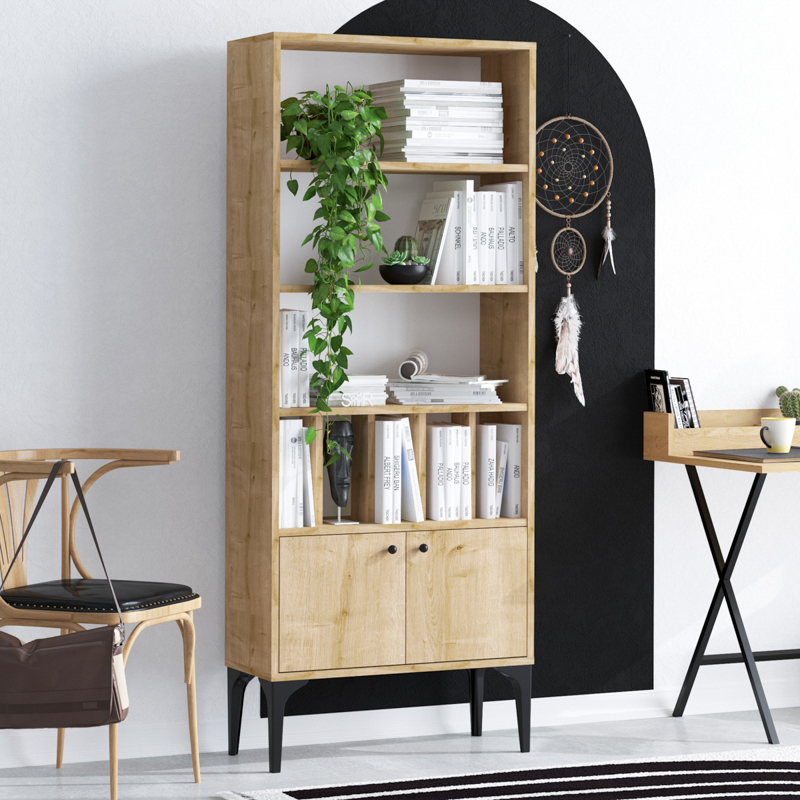 Libreria moderna soggiorno design colonna 60xH175 cm rovere Valira