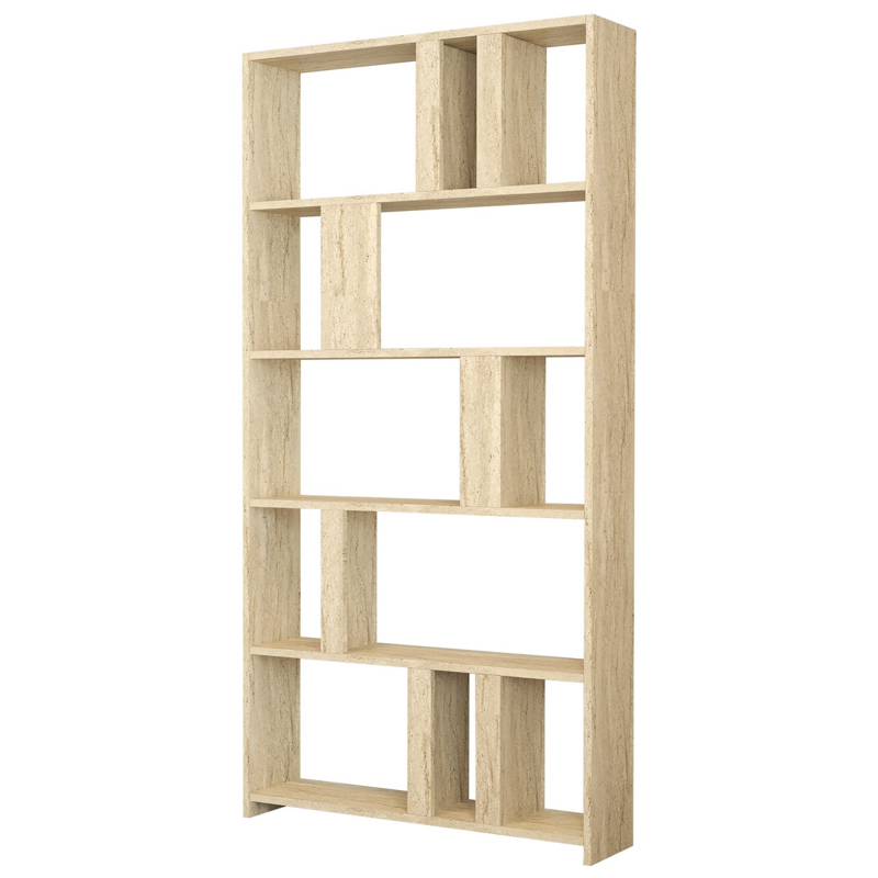 Libreria moderna soggiorno design colonna 90xH180 cm marmo Elvar