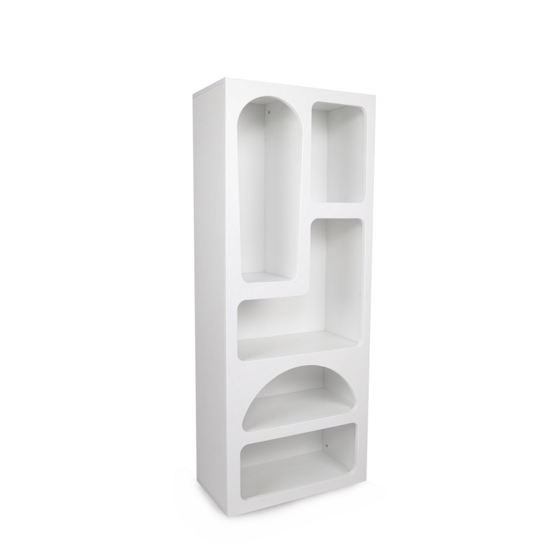 Libreria moderna soggiorno design colonna 60xH150 cm bianco Orven
