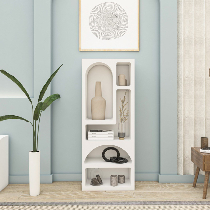 Libreria moderna soggiorno design colonna 60xH150 cm bianco Orven