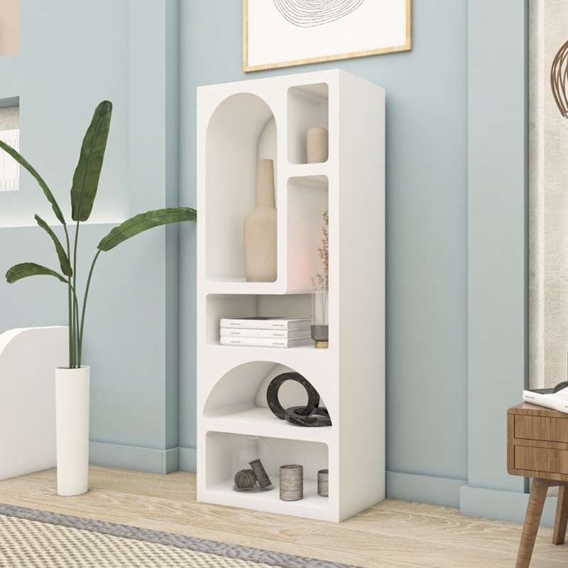 Libreria moderna soggiorno design colonna 60xH150 cm bianco Orven