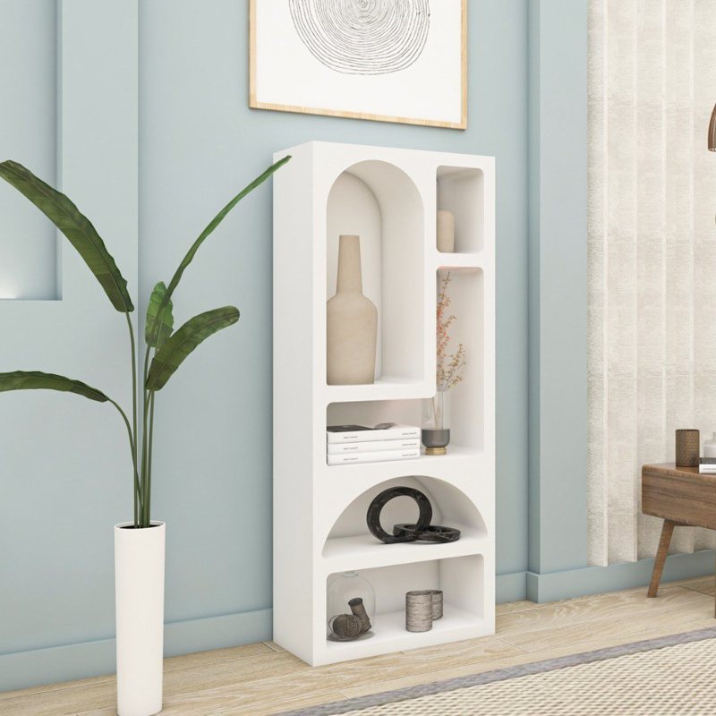 Libreria moderna soggiorno design colonna 60xH150 cm bianco Orven