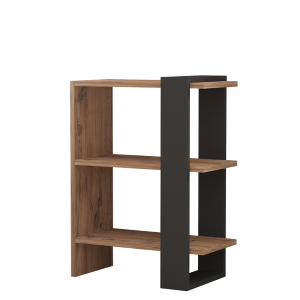 Libreria moderna bassa design colonna 51xH70 cm rovere antracite Vento