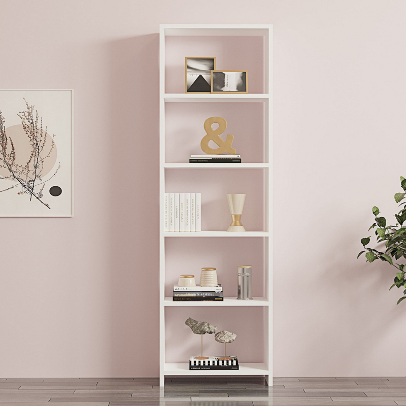 Libreria moderna soggiorno design colonna 50xH160 cm bianco Oris