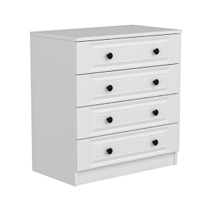 Comò cassettiera moderna camera da letto 72xH77 cm bianco Clifton