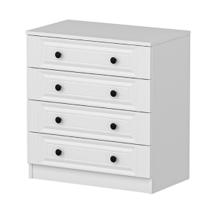Comò cassettiera moderna camera da letto 72xH77 cm bianco Clifton