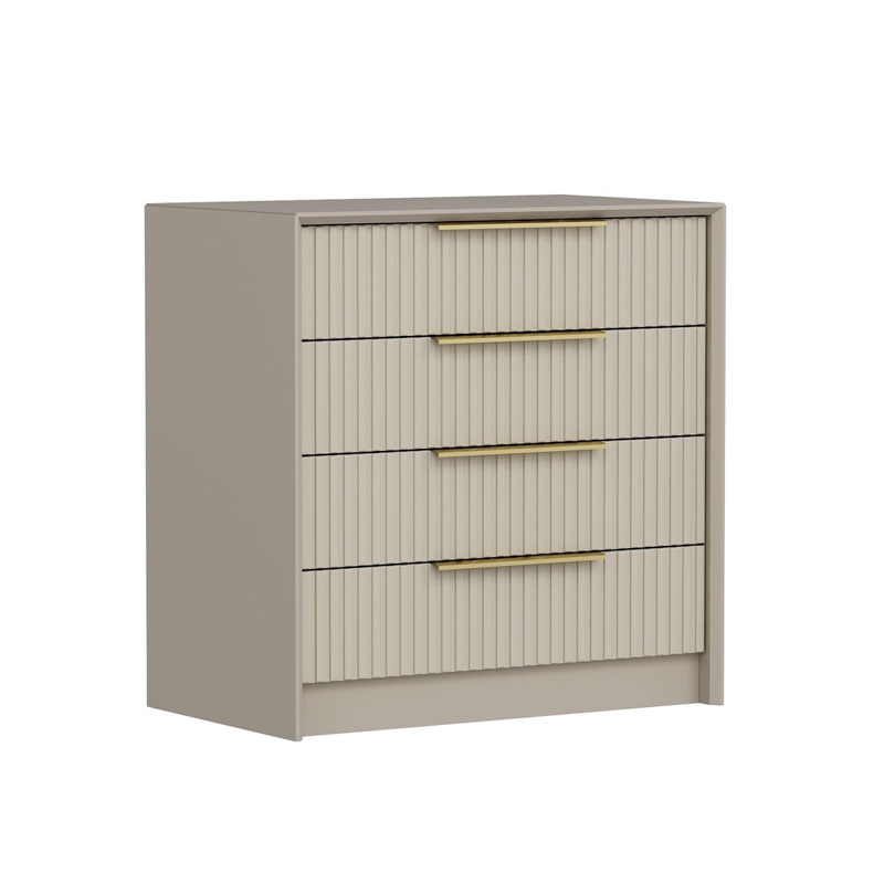 Comò cassettiera moderna camera da letto 72xH77 cm beige Dalton