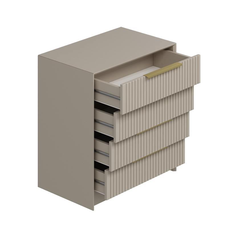 Comò cassettiera moderna camera da letto 72xH77 cm beige Dalton