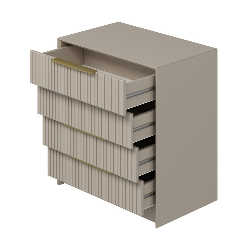 Comò cassettiera moderna camera da letto 72xH77 cm beige Dalton