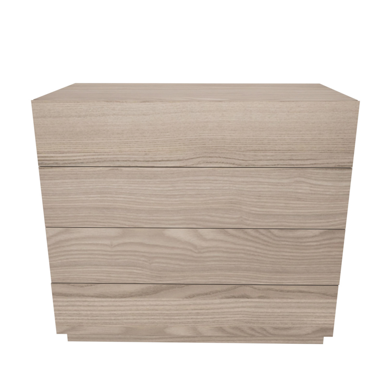 Comò cassettiera moderna camera da letto 90xH81 cm rovere chiaro Parma
