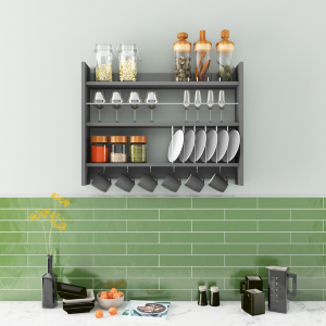 Mobile cucina portaspezie sospeso design multiuso 85xH65 antracite Server