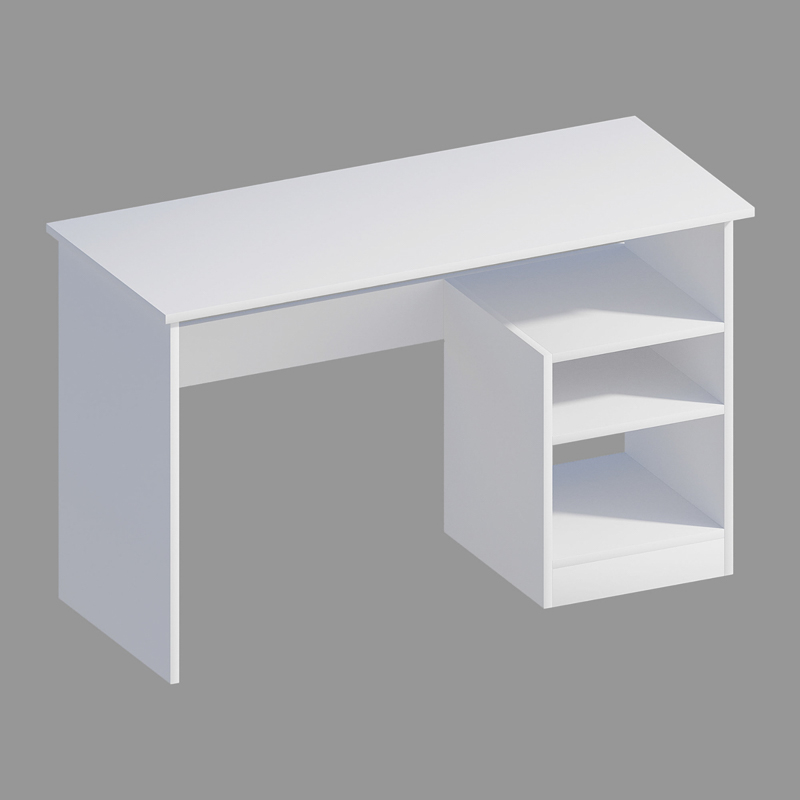 Scrivania moderna lineare ripiani 120xH74 cm bianco Note