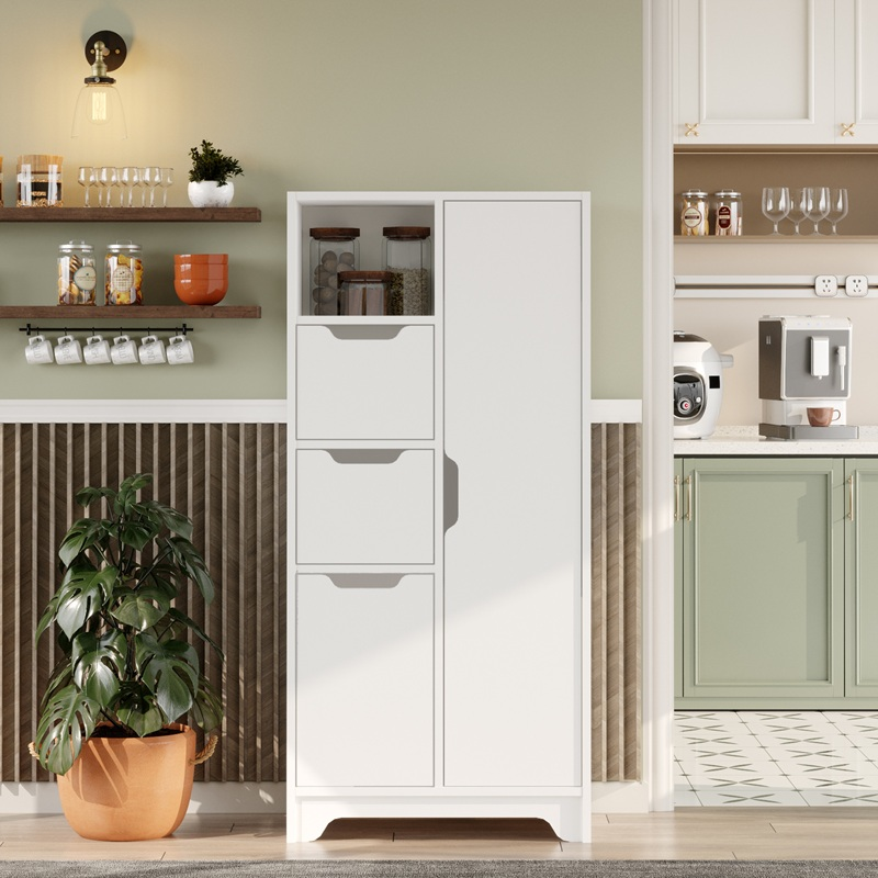 Mobile cucina multiuso dispensa 65,5xH140 bianco Daft