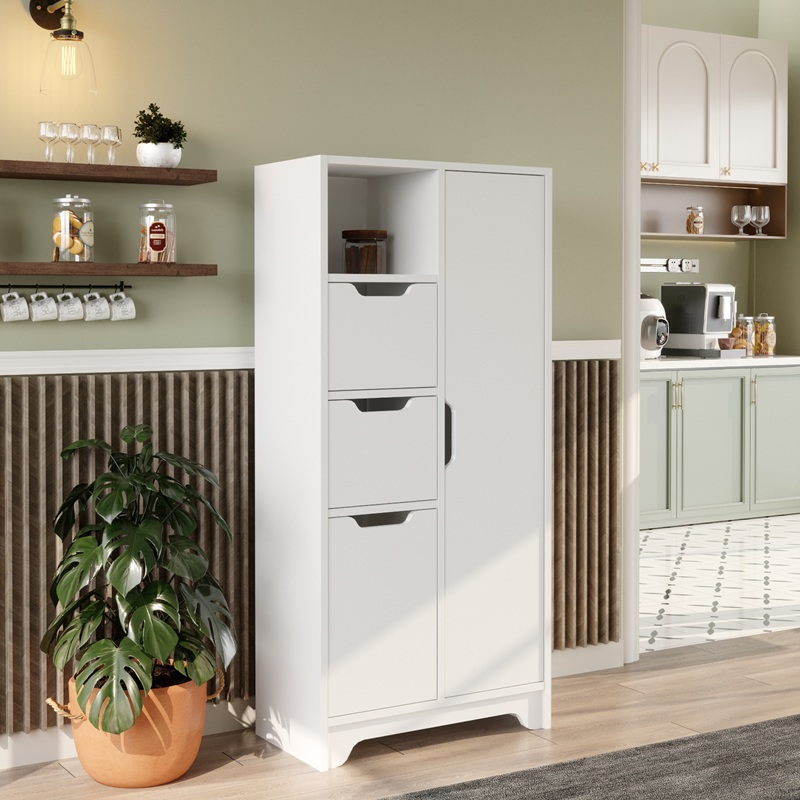 Mobile cucina multiuso dispensa 65,5xH140 bianco Daft