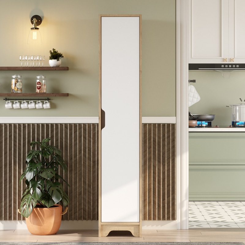 Mobile cucina multiuso dispensa 1 anta 35xH180 bianco rovere Daft