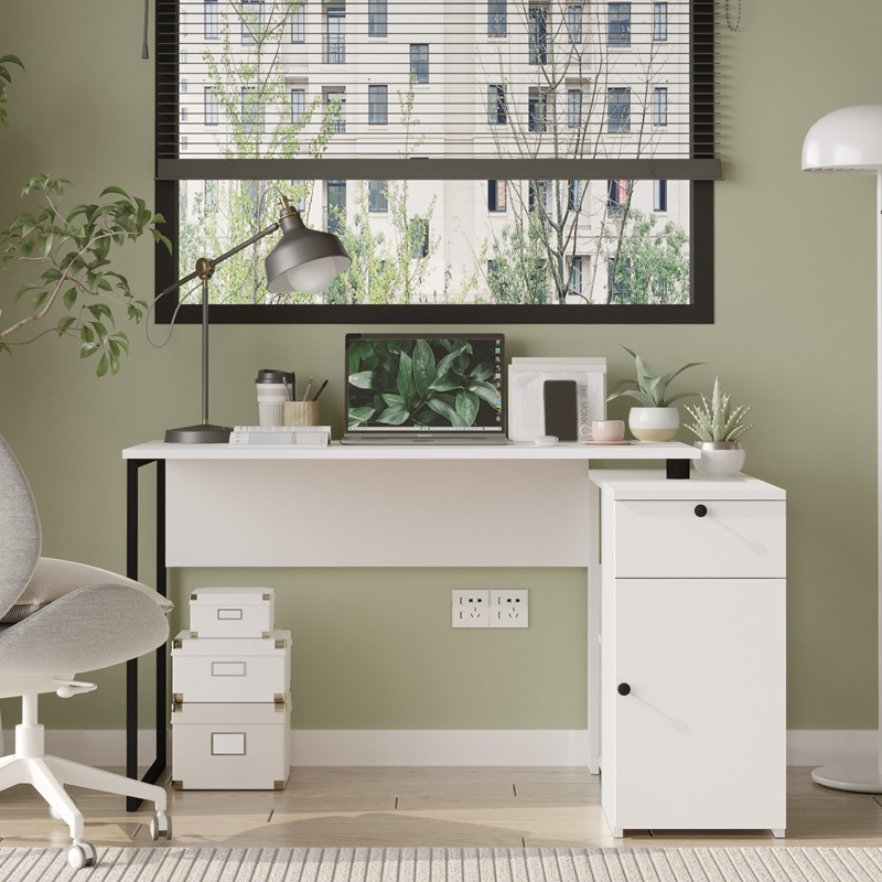 Scrivania angolare moderna ufficio 130xH73 bianco Viso