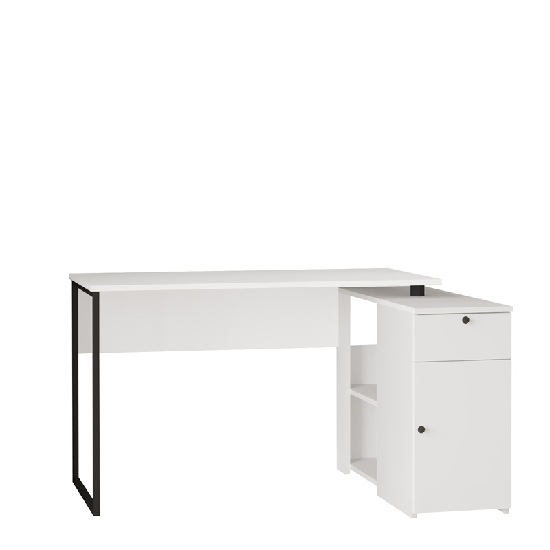 Scrivania angolare moderna ufficio 130xH73 bianco Viso