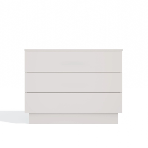 Credenza madia moderna comò 3 cassetti 85xH66 beige Alba