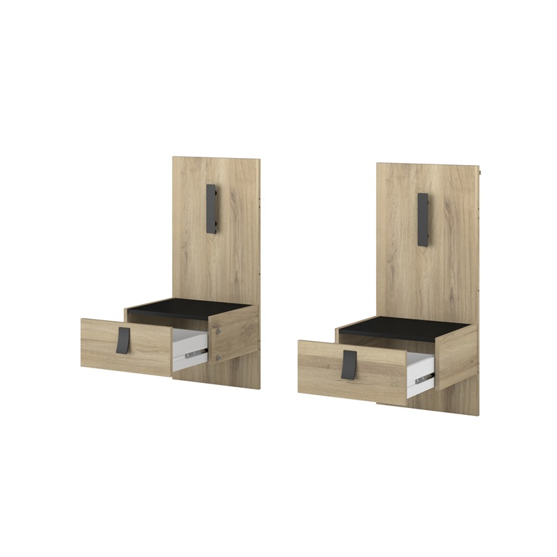 Coppia comodini moderni design 40x88 rovere nero West