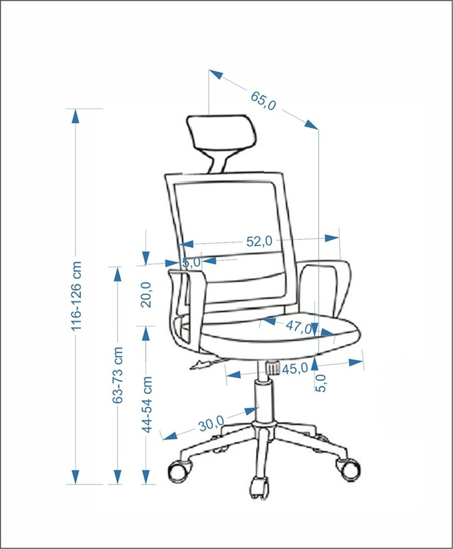 Sedia ufficio girevole con braccioli regolabile ergonomica nero Duma