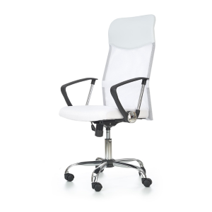 Sedia ufficio girevole con braccioli regolabile ergonomica bianco Gimaro