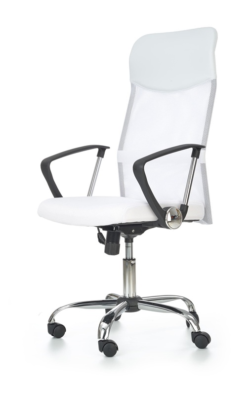 Sedia ufficio girevole con braccioli regolabile ergonomica bianco Gimaro