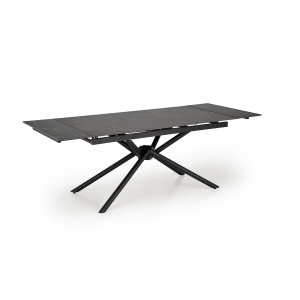 Tavolo allungabile moderno da pranzo 160/220 marmo nero Nuvia