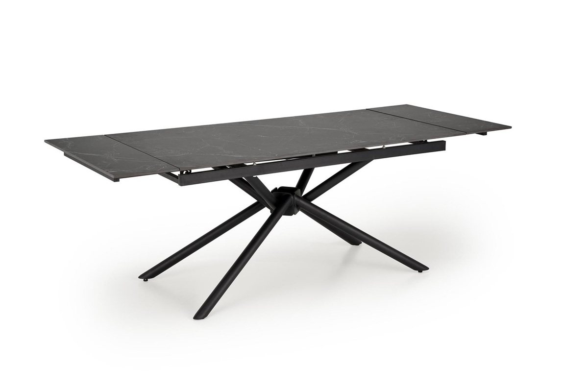 Tavolo allungabile moderno da pranzo 160/220 marmo nero Nuvia