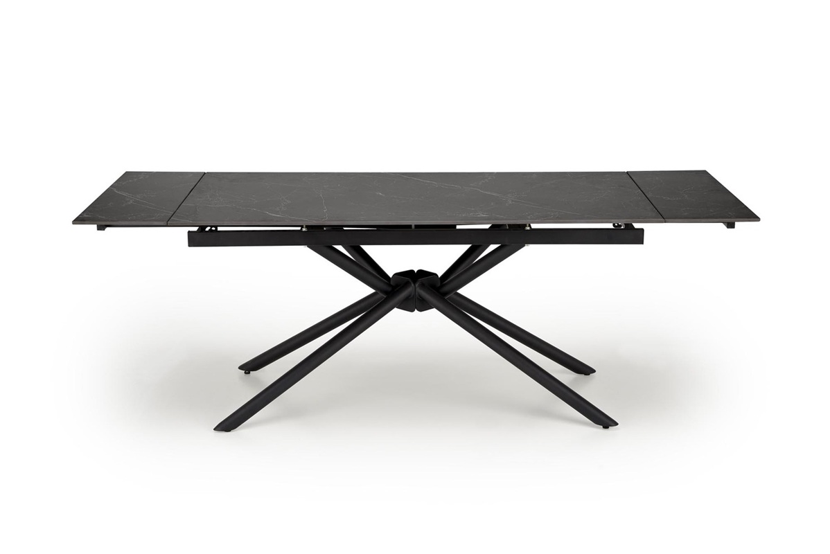Tavolo allungabile moderno da pranzo 160/220 marmo nero Nuvia