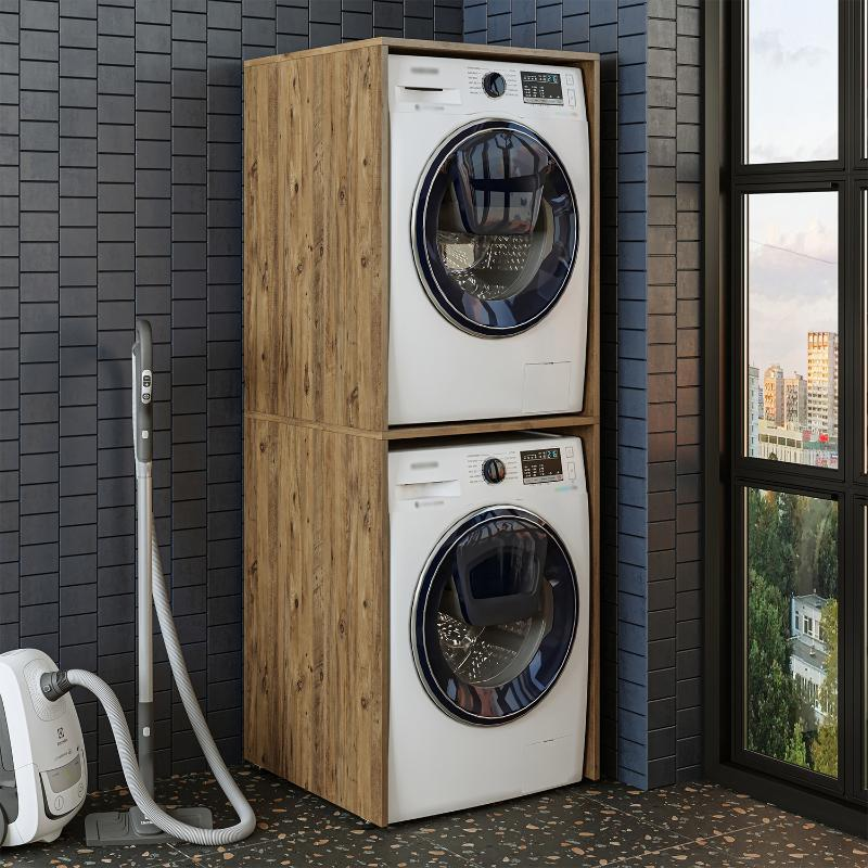 Mobile lavatrice asciugatrice lavanderia 67xH176 rovere oldwook Clean