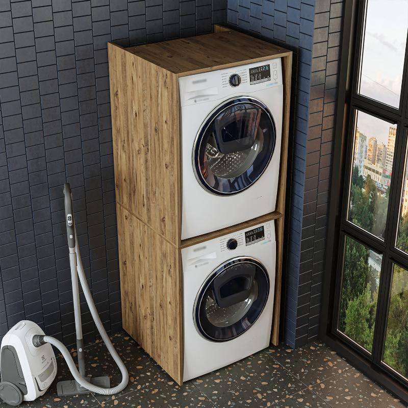 Mobile lavatrice asciugatrice lavanderia 67xH176 rovere oldwook Clean
