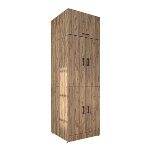 Mobile lavatrice asciugatrice armadio chiuso 70xH230 rovere oldwook Clean-2