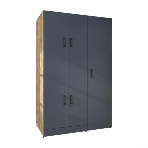Mobile lavatrice asciugatrice chiuso armadio portascope 115xH186 rovere antracite Clean