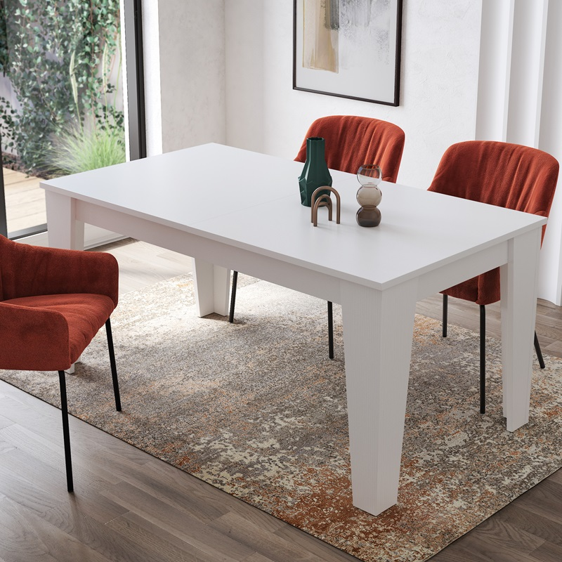 Tavolo da pranzo allungabile moderno 160/220 cm bianco Orlen