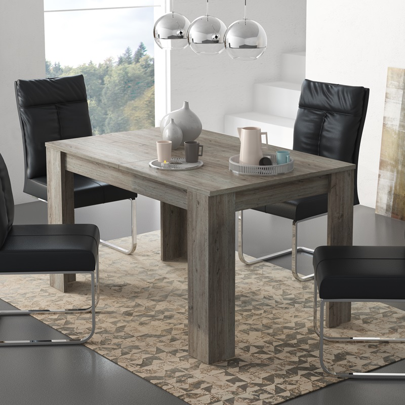 Tavolo da pranzo allungabile moderno 140/200 cm rovere grigio Alven