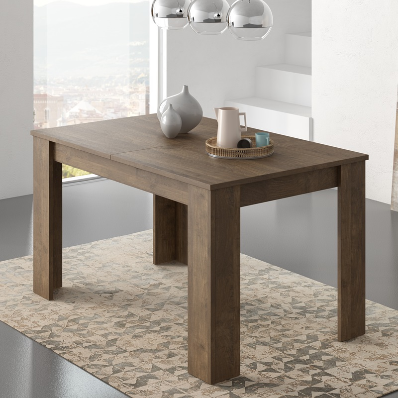 Tavolo da pranzo allungabile moderno 140/200 cm noce Alven