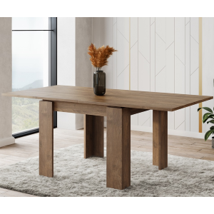 Tavolo da pranzo allungabile quadrato moderno 90/180 cm noce Noro