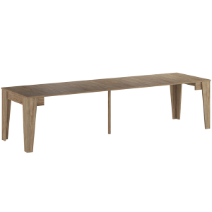 Tavolo consolle allungabile 54/306 cm 3 metri moderno rovere scuro Ruma