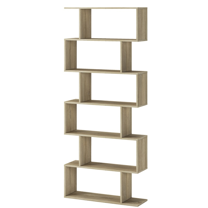Libreria moderna a parete soggiorno 160xH191 rovere Aro