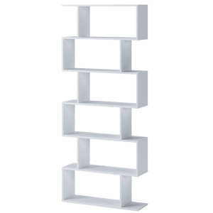 Libreria moderna a parete soggiorno 160xH191 bianco Aro