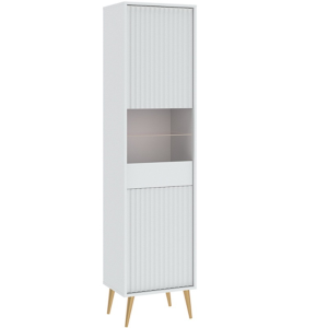 Vetrina vetrinetta moderna soggiorno 47xH193 bianco Elisir
