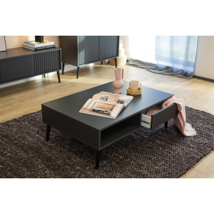 Tavolino moderno soggiorno 102xH35 antracite Elisir