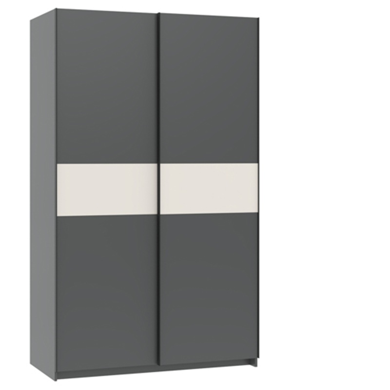 Armadio ante scorrevoli moderno 120xH205 antracite beige Fusion