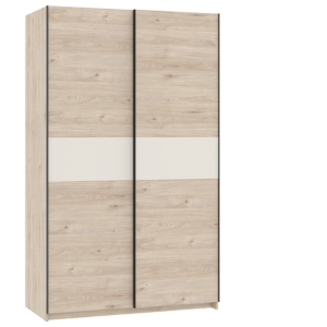 Armadio ante scorrevoli moderno 120xH205 rovere beige Fusion