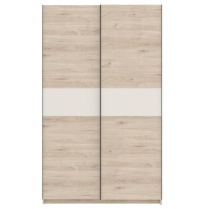 Armadio ante scorrevoli moderno 120xH205 rovere beige Fusion