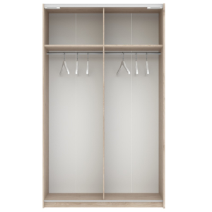 Armadio ante scorrevoli moderno 120xH205 rovere beige Fusion
